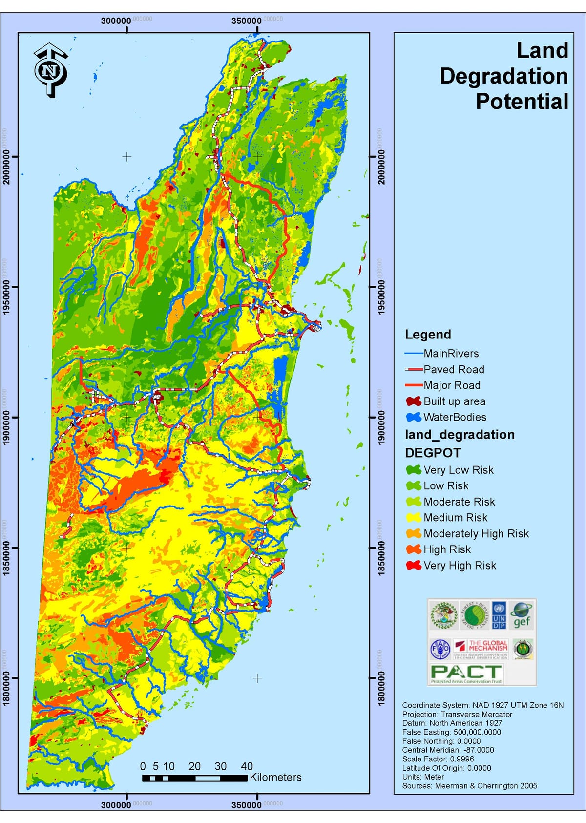 Mapa Belize klima