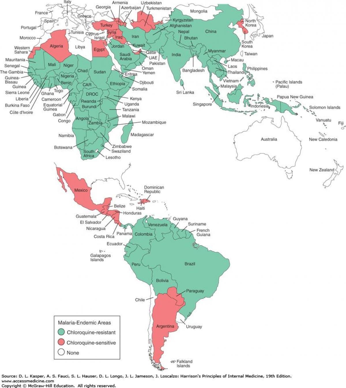 Mapa Belize malaria 