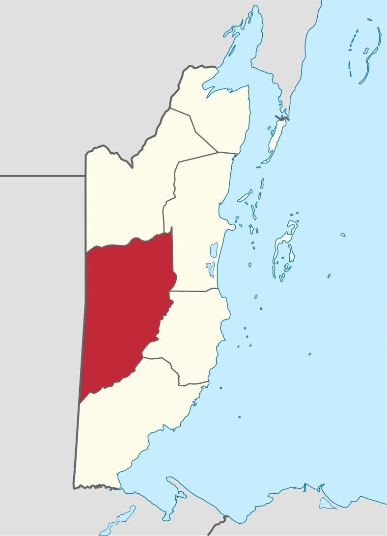 cayo auzoan Belize mapa