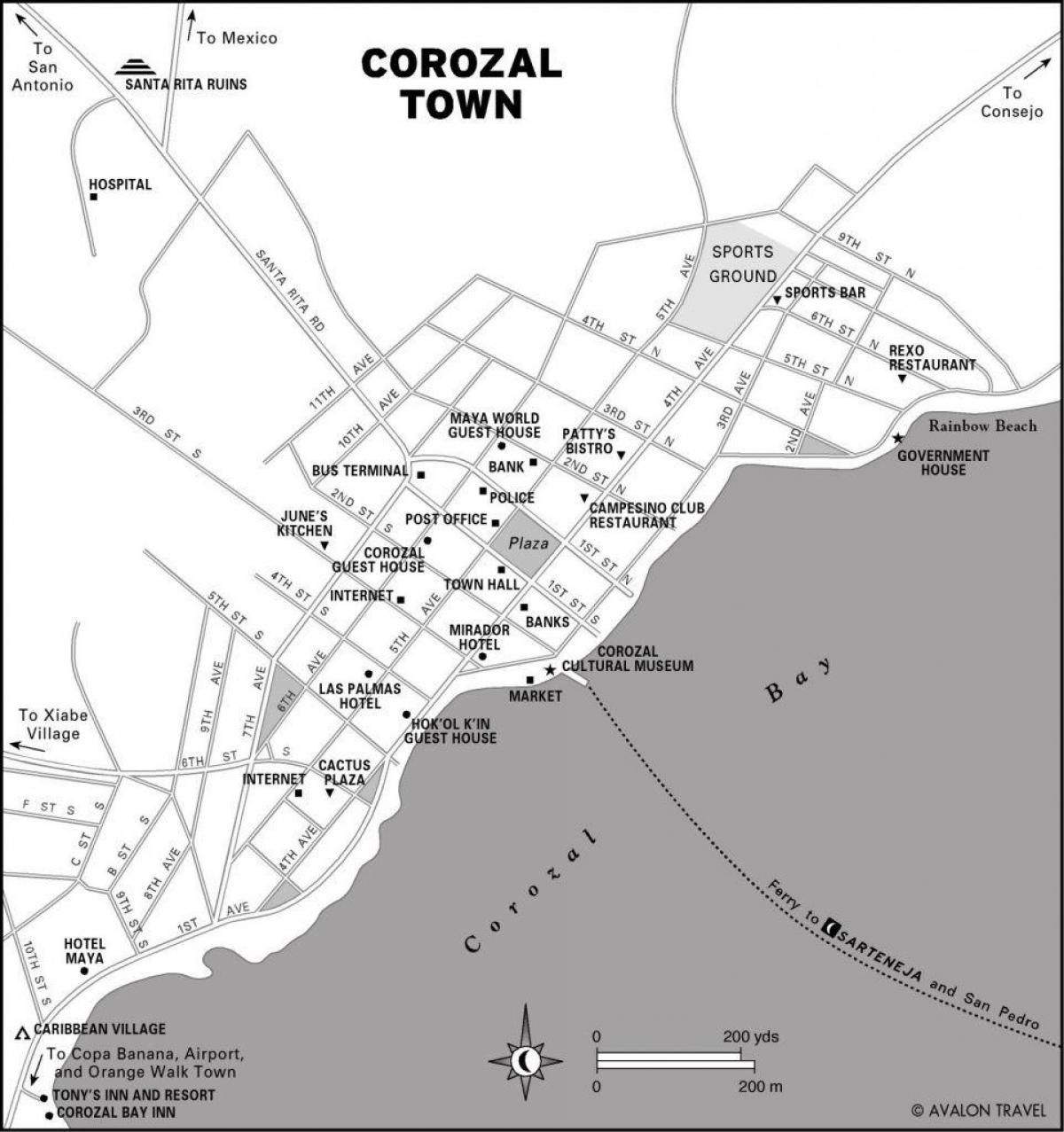 mapa corozal herri Belize