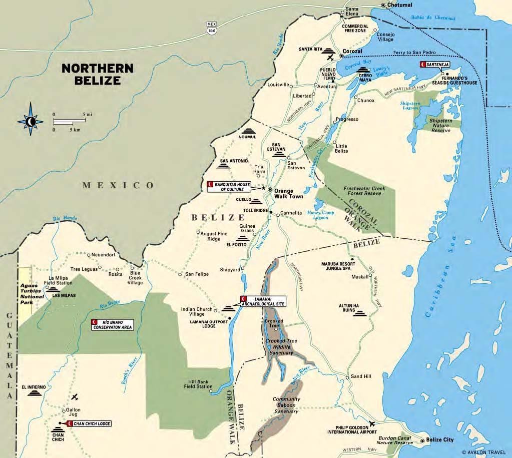 Mapa sibun ibaiaren Belize