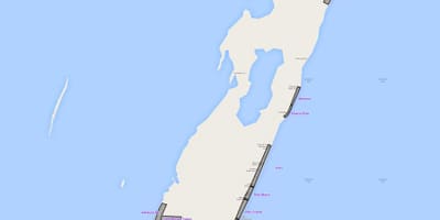 Mapa ambergris caye Belize