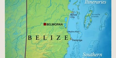 Mapa Belize bela