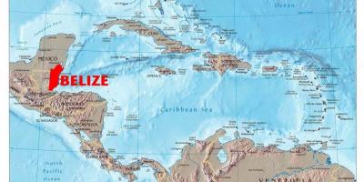 Mapa Belize erdialdeko amerikan