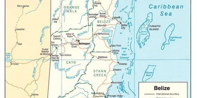 Belize ibaien mapa