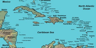 Mapa Belize karibeko