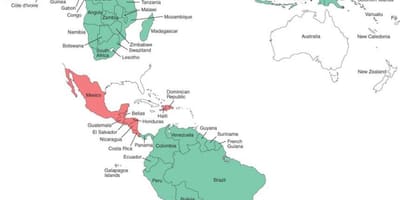 Mapa Belize malaria 