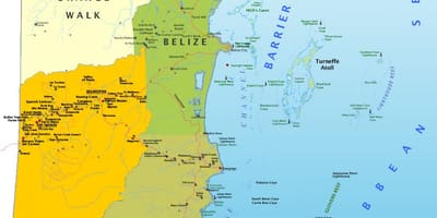Mapa Belize batera herri