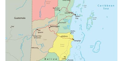 Mapa politiko Belize