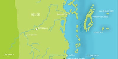 Mapa santutegia Belize